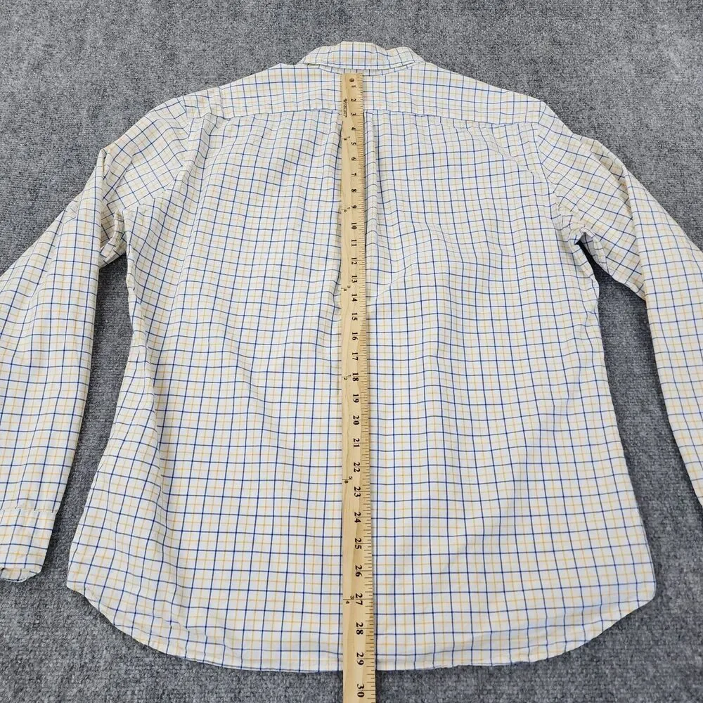 J Crew Shirt Mens Slim XL Gingham Plaid Long Sleeve Casual Button Down Preppy